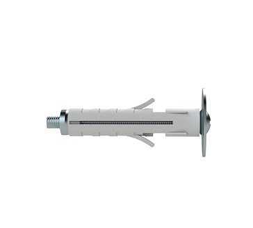 Nylon anchor with countersunk screw